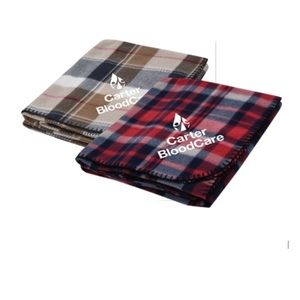 NWT Red, Teal, & White Fleece Blanket